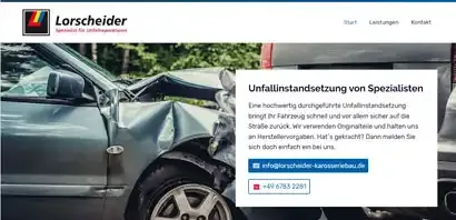 die neue Website: Unfallinstandsetzung Lorscheider Baumholder