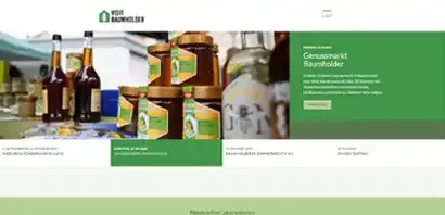 Website der Veranstaltungsplattform "Visit Baumholder"
