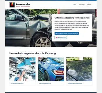 die neue Website: Unfallinstandsetzung Lorscheider Baumholder