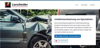 die neue Homepage: Unfallinstandsetzung Lorscheider Baumholder