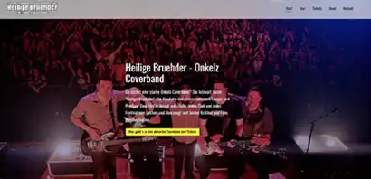 die neue Homepage: Onkelz Coverband Heilige Bruehder