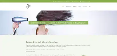 die neue Homepage: Friseur Haarschnittstelle