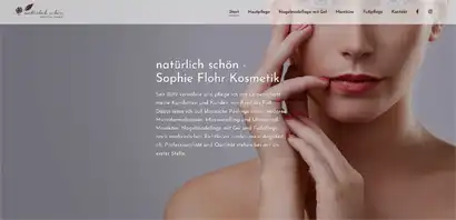 die neue Homepage: Sophie Flohr Kosmetik