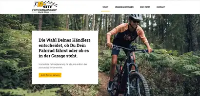 die neue Homepage: Fahrradfachhandel The-B-Site